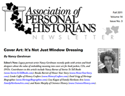 Read more about the article ASSOCIATION OF PERSONAL HISTORIANS newsletter: